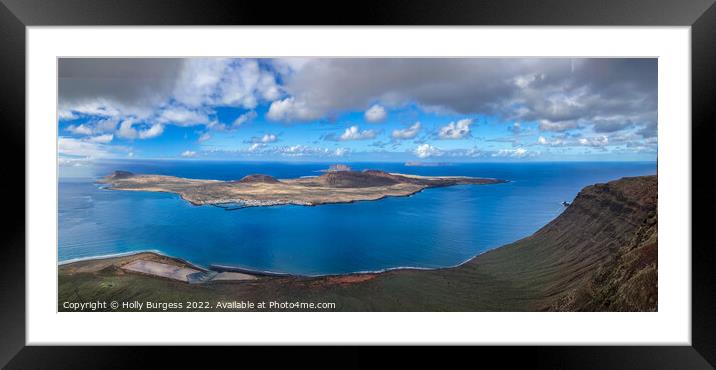 'Panoramic Paradise: Lanzarote's Hidden Gem' Framed Mounted Print by Holly Burgess