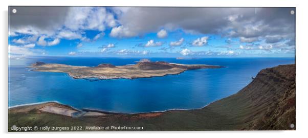 'Panoramic Paradise: Lanzarote's Hidden Gem' Acrylic by Holly Burgess