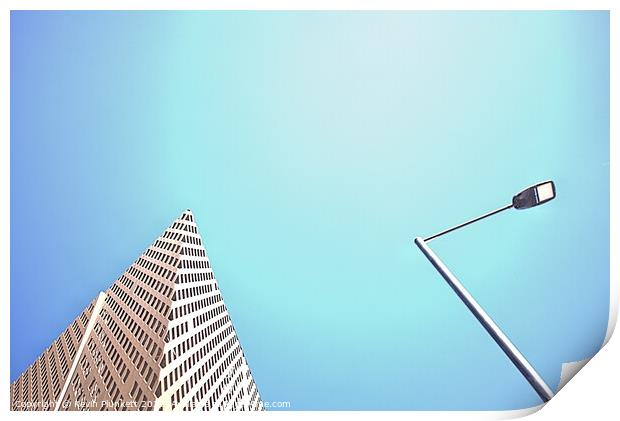 Building and light Print by Kevin Plunkett