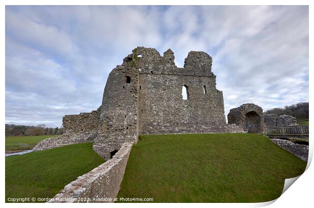 Ogmore Castle, Bridgend, Wales Print by Gordon Maclaren