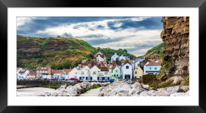 Staithes North Yorkshire. Framed Mounted Print by Craig Yates