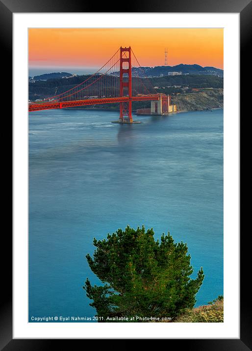 Golden Gate bridge Framed Mounted Print by Eyal Nahmias