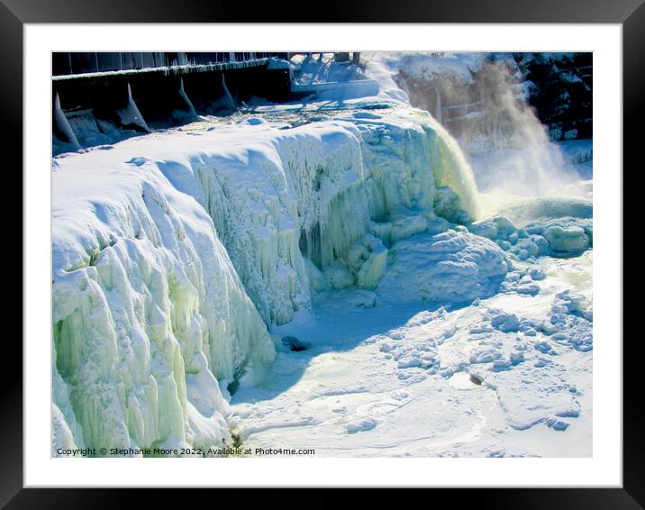Frozen Rideau Falls Framed Mounted Print by Stephanie Moore