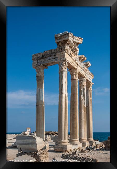 Temple of Apollo, Side, Turkey Framed Print by Kevin Hellon