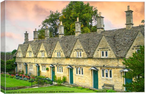 Chipping Norton Almshouses Canvas Print by Alison Chambers