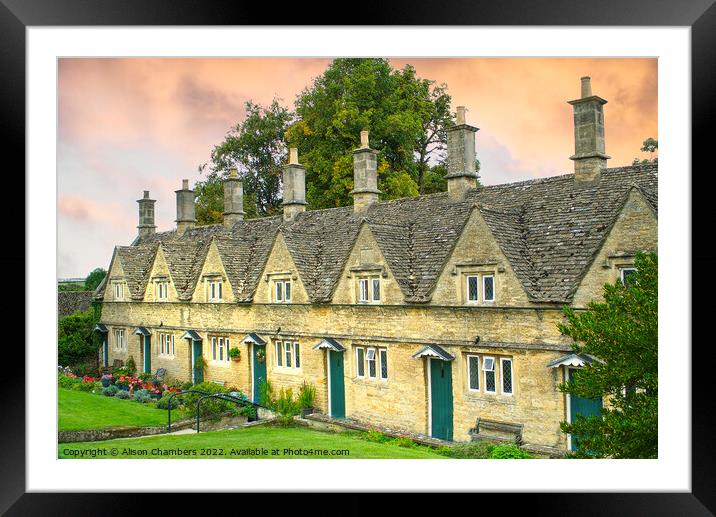 Chipping Norton Almshouses Framed Mounted Print by Alison Chambers