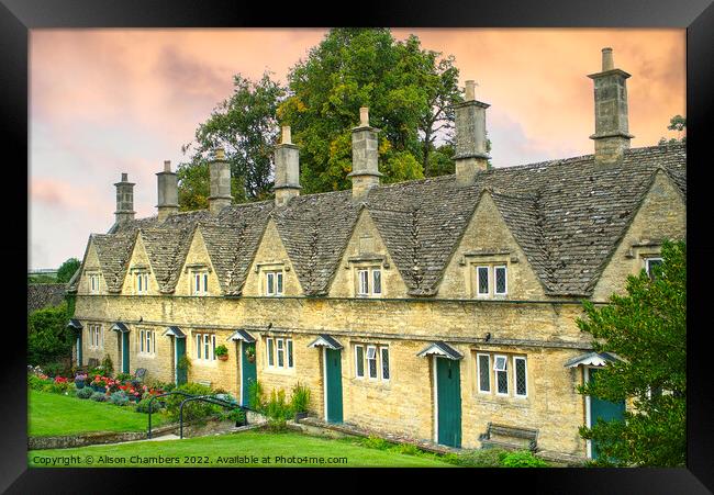 Chipping Norton Almshouses Framed Print by Alison Chambers