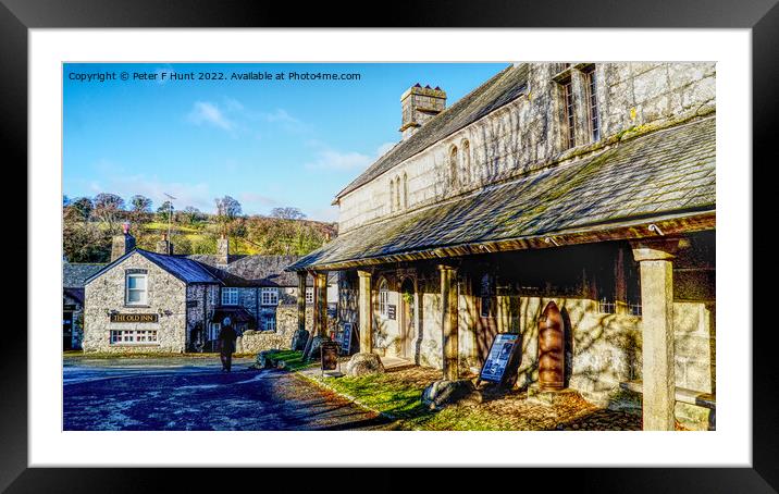 The Church House Widecombe-in-the-Moor Framed Mounted Print by Peter F Hunt