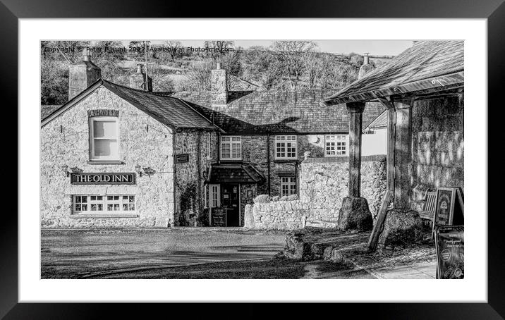 The Old Inn Widecombe-in-the-Moor Framed Mounted Print by Peter F Hunt