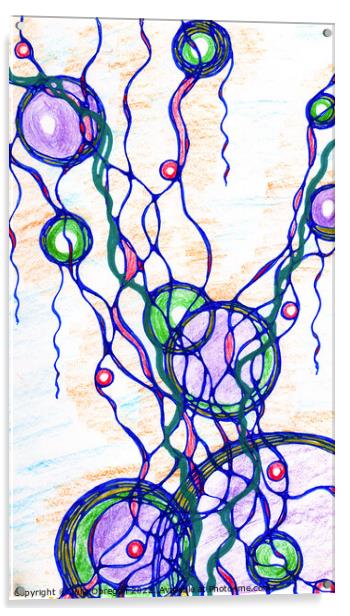  Hand-drawn neurographic illustration Acrylic by Julia Obregon