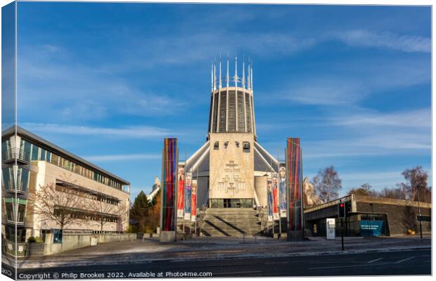 Liverpool Metropolitan Cathedral of Christ the King Canvas Print by Philip Brookes