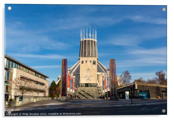 Liverpool Metropolitan Cathedral of Christ the King Acrylic by Philip Brookes