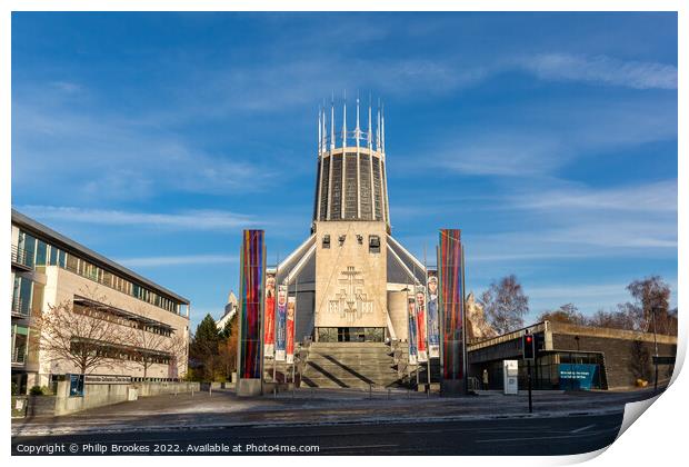 Liverpool Metropolitan Cathedral of Christ the King Print by Philip Brookes