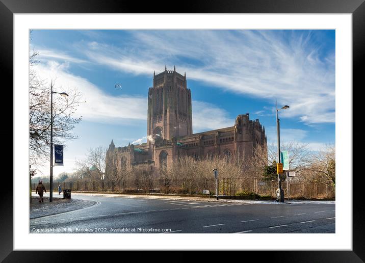 Liverpool Anglican Cathedral Framed Mounted Print by Philip Brookes