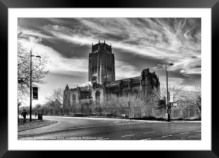 Liverpool Anglican Cathedral Framed Mounted Print by Philip Brookes
