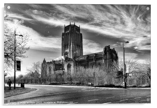 Liverpool Anglican Cathedral Acrylic by Philip Brookes