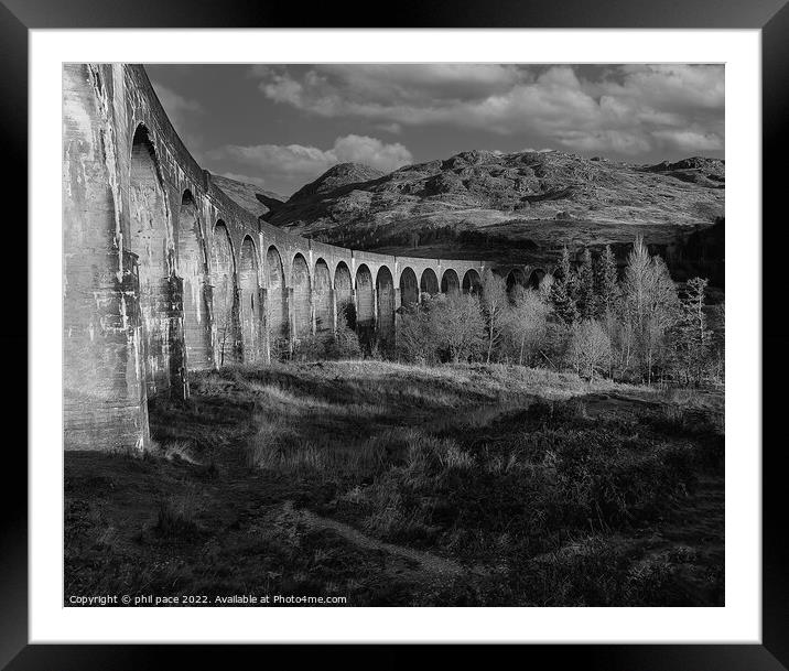 Glenfinnan Viaduct  Framed Mounted Print by phil pace