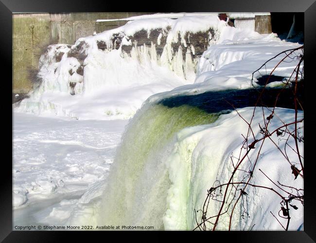 Frozen Rideau Falls Framed Print by Stephanie Moore