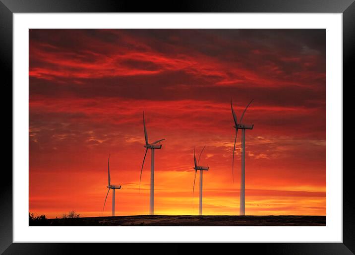 Sustainable Sunset Framed Mounted Print by Glen Allen