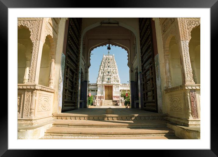 Brahma Temple in Pushkar India Framed Mounted Print by Sanga Park