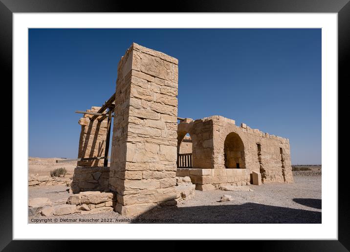 Qusayr Amra Well in Jordan Framed Mounted Print by Dietmar Rauscher