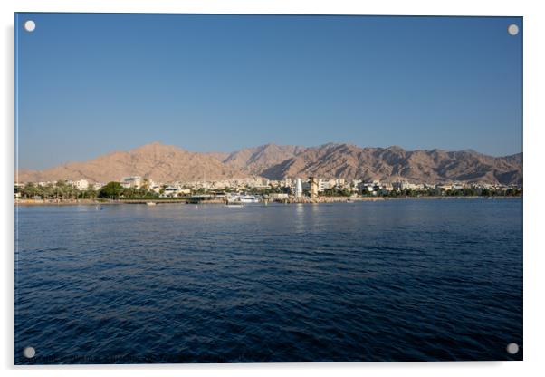Aqaba Cityscape on the Red Sea Coast Acrylic by Dietmar Rauscher