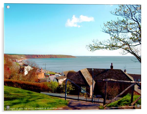 Filey Bay North Yorkshire Acrylic by john hill