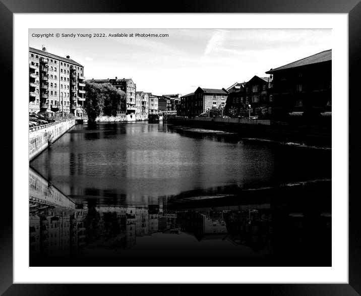 Serenity in Monochrome Framed Mounted Print by Sandy Young