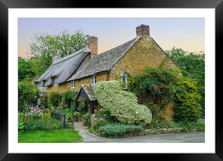 English Cottages Framed Mounted Print by Alison Chambers