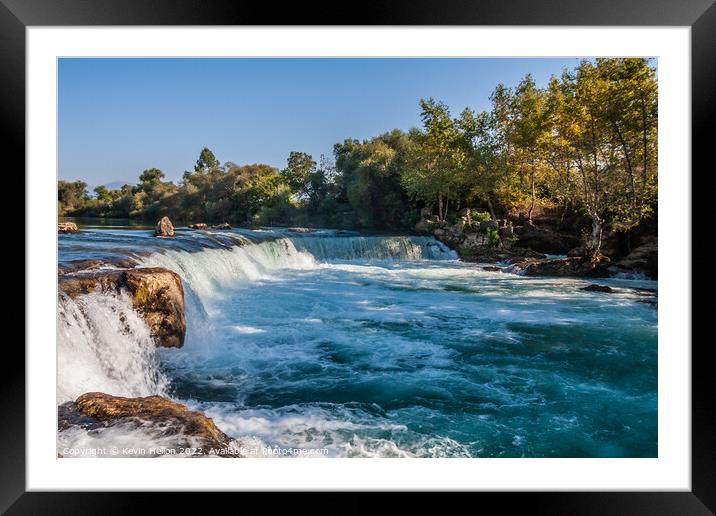 Manavgat waterfall, near Side, Turkey Framed Mounted Print by Kevin Hellon