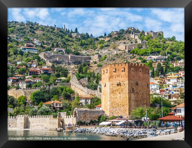 Red Tower (Kizil Kule) In Alanya, Turkey. Framed Print by Kevin Hellon