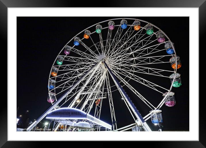 The Bournemouth Observation Wheel Framed Mounted Print by Geoff Stoner
