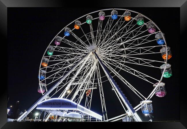 The Bournemouth Observation Wheel Framed Print by Geoff Stoner