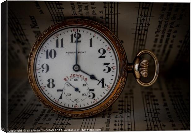 Dad's Old Pocket Watch Canvas Print by STEPHEN THOMAS
