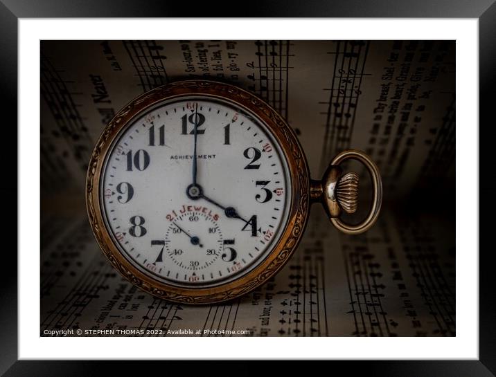 Dad's Old Pocket Watch Framed Mounted Print by STEPHEN THOMAS