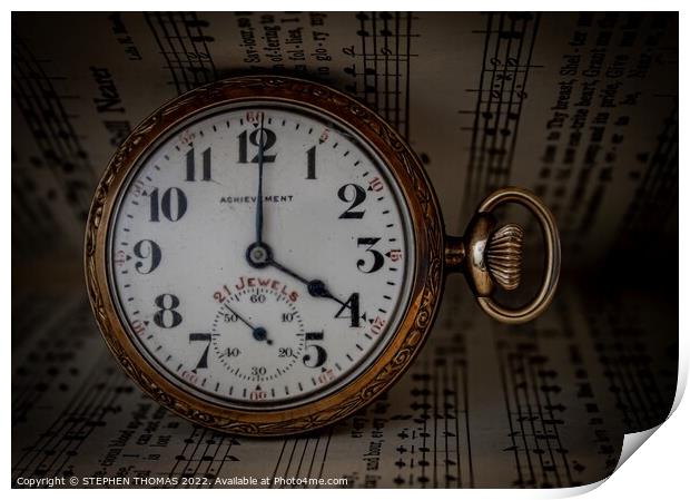 Dad's Old Pocket Watch Print by STEPHEN THOMAS