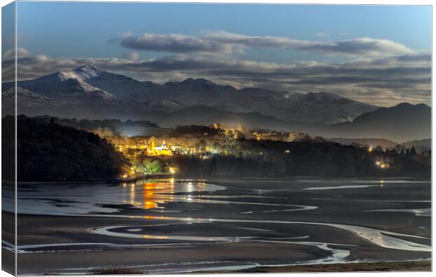 Portmeirion at Night Canvas Print by Rory Trappe