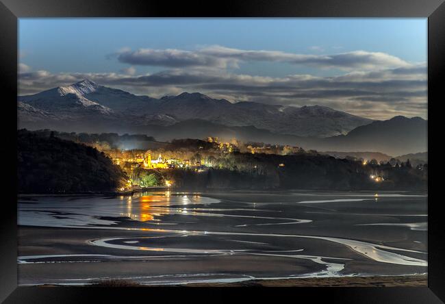 Portmeirion at Night Framed Print by Rory Trappe