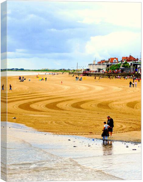 Pattern in the sand (portrait) Canvas Print by john hill