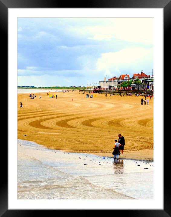 Pattern in the sand (portrait) Framed Mounted Print by john hill