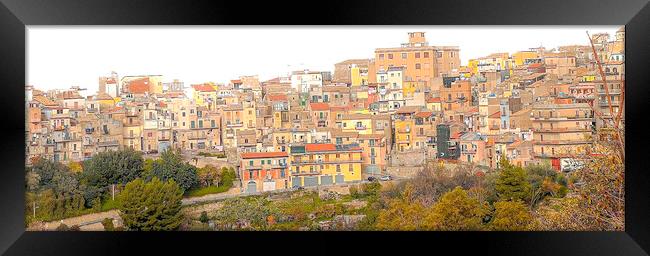 Sicilian Town Framed Print by Steve Taylor