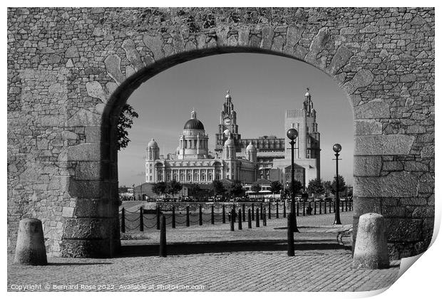 Salthouse Dock Archway Liverpool Print by Bernard Rose Photography