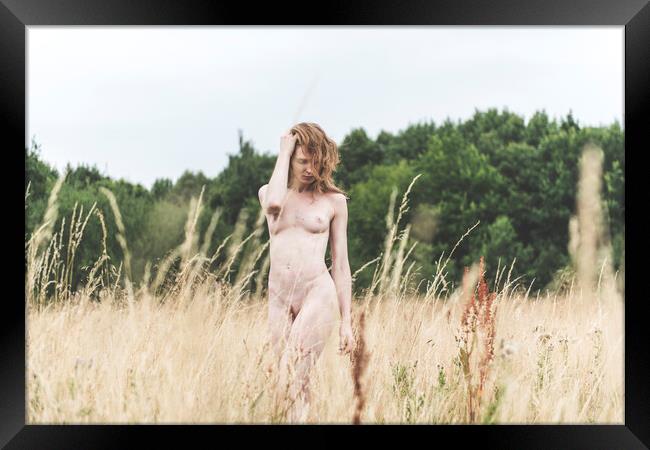 Hiraeth 037 Suzzi - Landscape Art Nude  Framed Print by Henry Clayton
