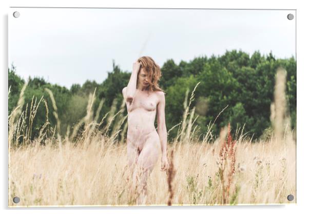 Hiraeth 037 Suzzi - Landscape Art Nude  Acrylic by Henry Clayton