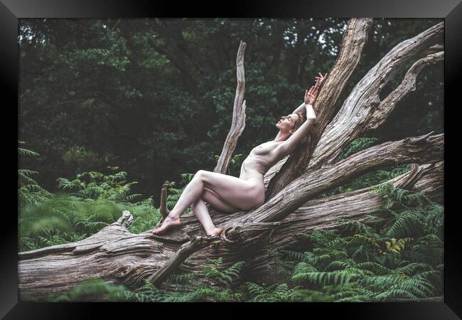 Hiraeth 037 Suzzi - Landscape Art Nude  Framed Print by Henry Clayton