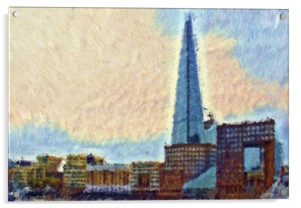 The Shard - Oil painting Effect Acrylic by Glen Allen