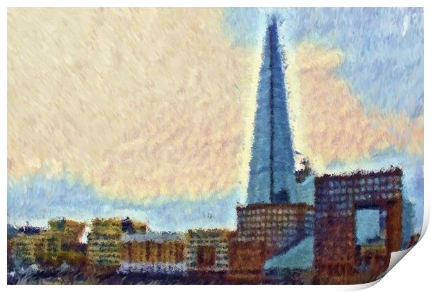 The Shard - Oil painting Effect Print by Glen Allen