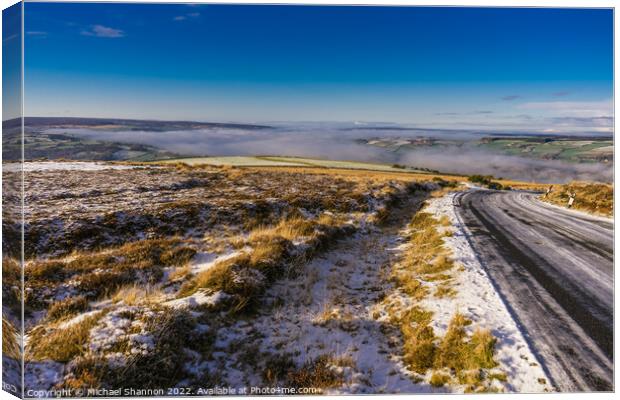 Winters Day - North Yorkshire Moors Canvas Print by Michael Shannon
