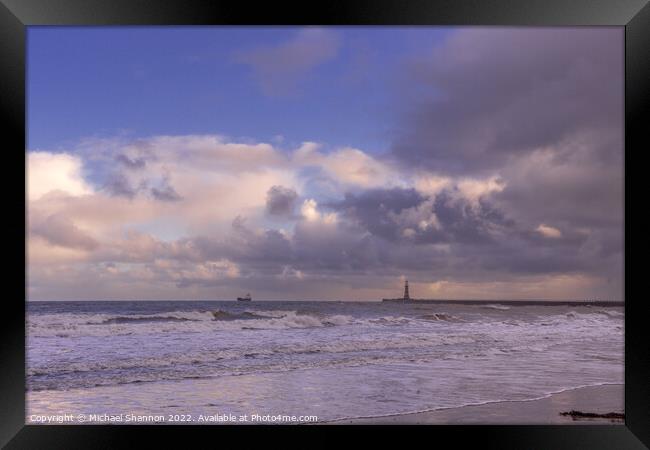 Sunderland's Roker Pier and Lighthouse Framed Print by Michael Shannon