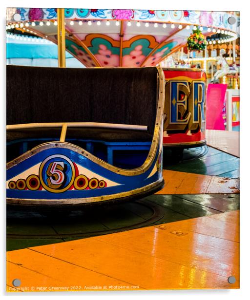 Vintage 'Waltzer' Fairground Ride Acrylic by Peter Greenway